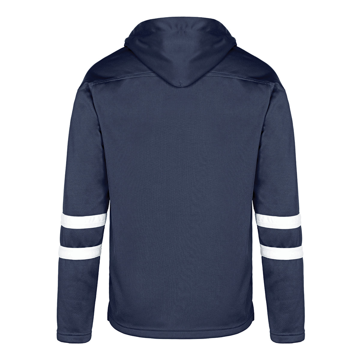 Dangle Adult Hoodie — Navy/White — Back
