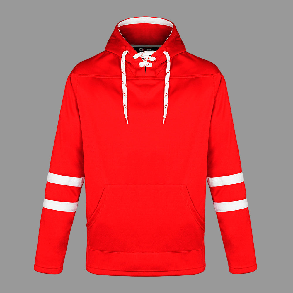 Dangle Adult Hoodie — Red/White
