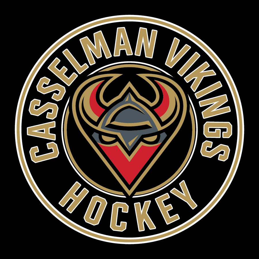 Casselman Vikings Hockey Circle Logo Full Front DTF Print