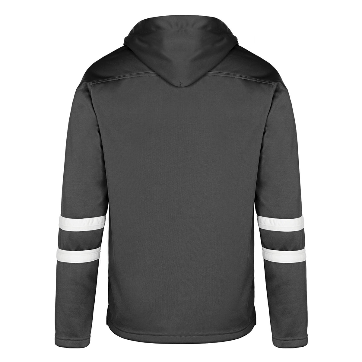 Dangle Adult Hoodie — Black/White — Back