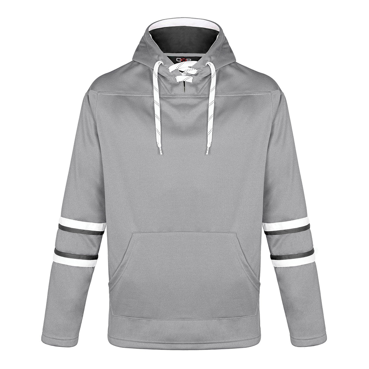 Dangle Adult Hoodie — Grey/Black/White