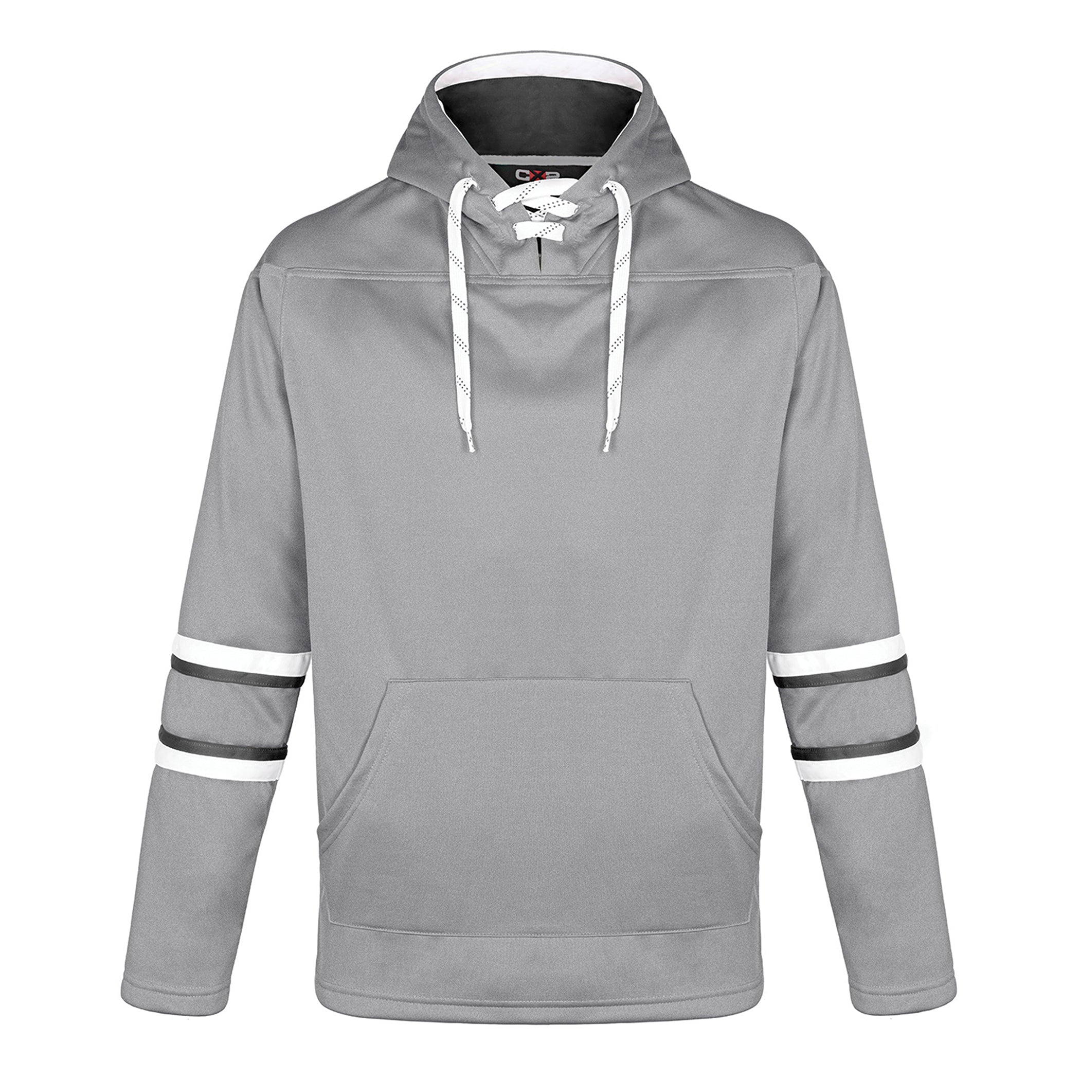 Dangle Adult Hoodie — Grey/Black/White