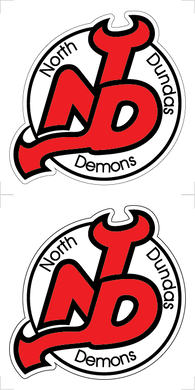 North Dundas Demons Minor Hockey Helmet Stickers