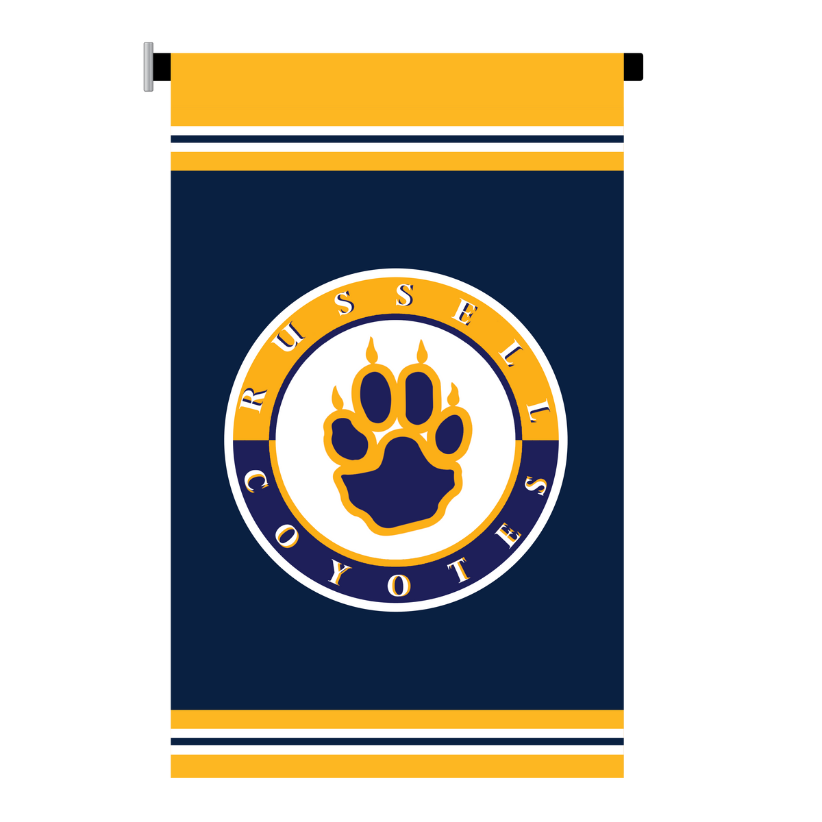 Russell Coyotes Competitive Girls Hockey Dressing Room Banner with Magnetic Post