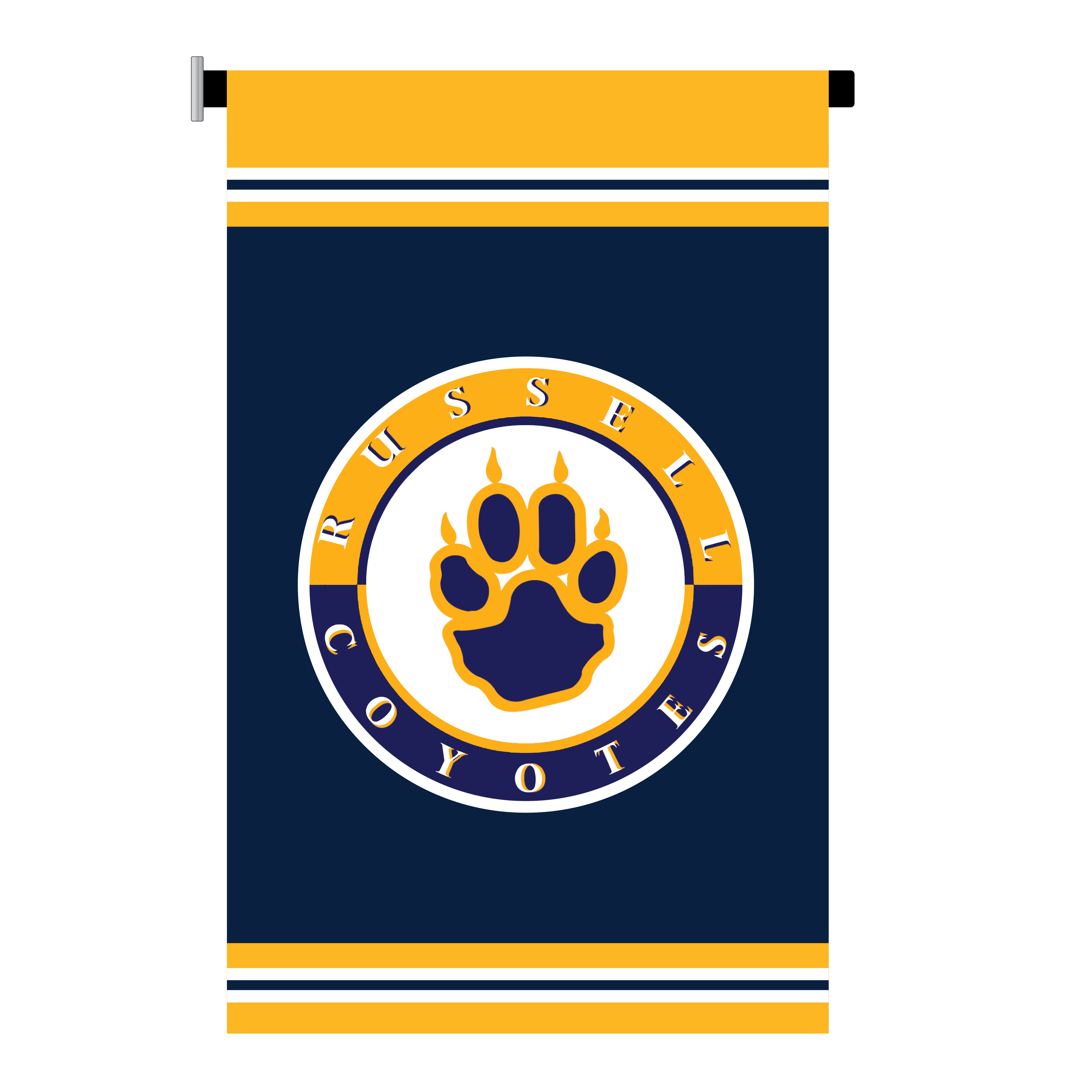 Russell Coyotes Competitive Girls Hockey Dressing Room Banner with Magnetic Post