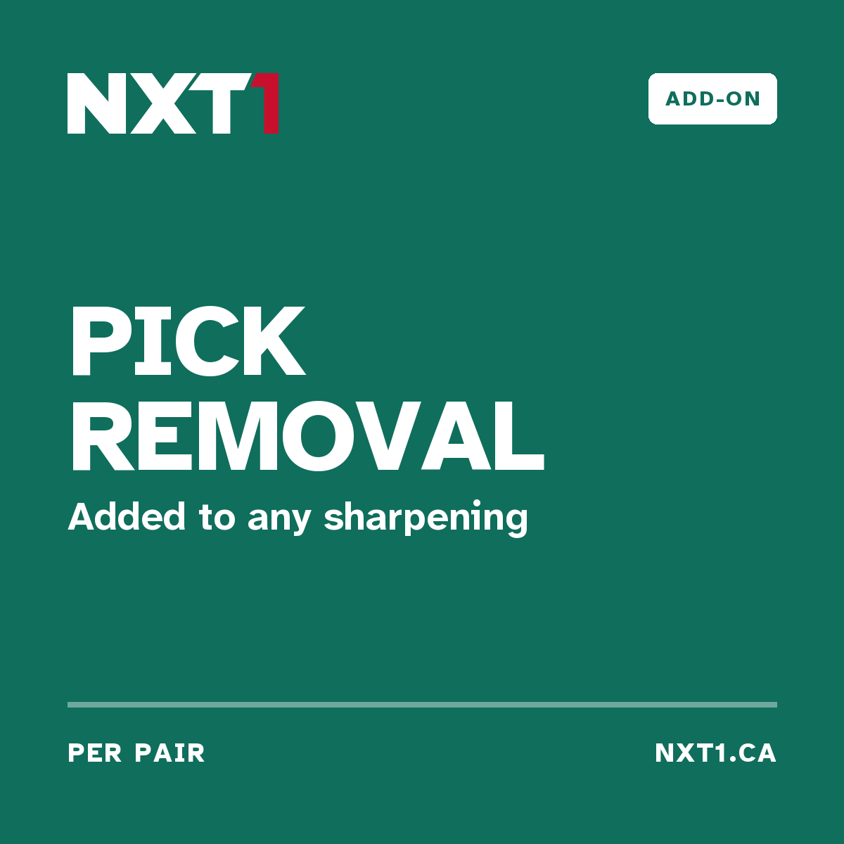 Skate Sharpening Pick Removal