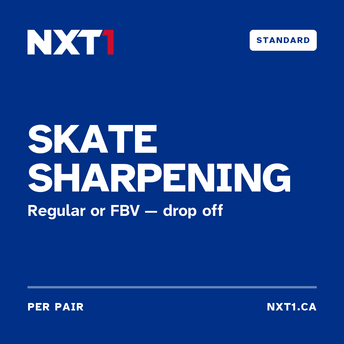 Skate Sharpening — Regular or FBV