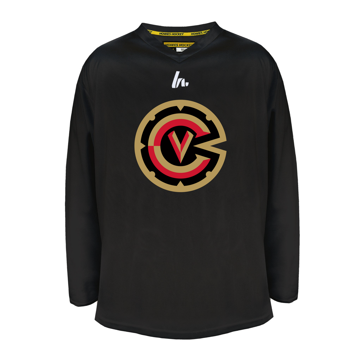 Casselman Vikings Practice Jersey (Alt Logo) — Black — Front
