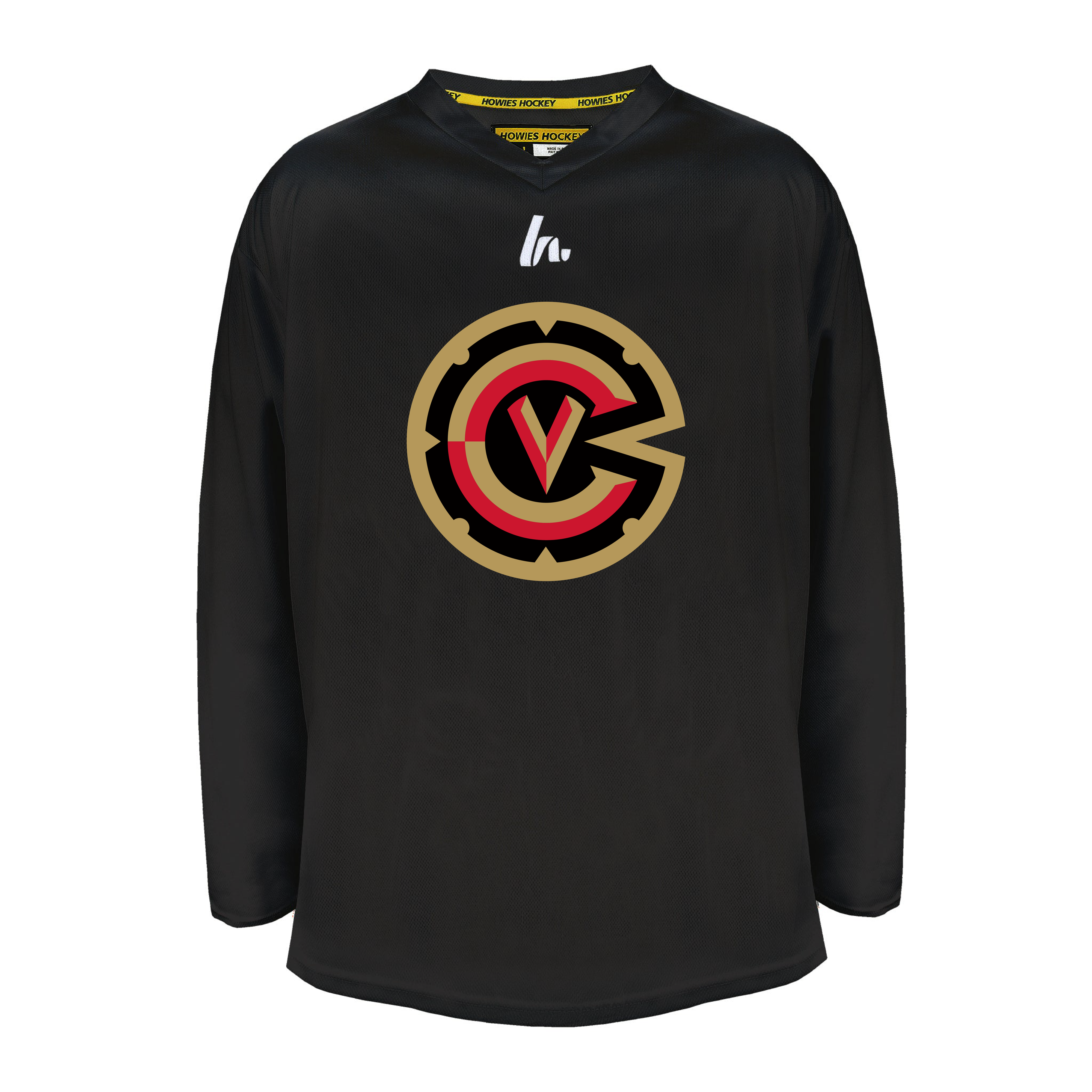 Casselman Vikings Practice Jersey (Alt Logo) — Black — Front