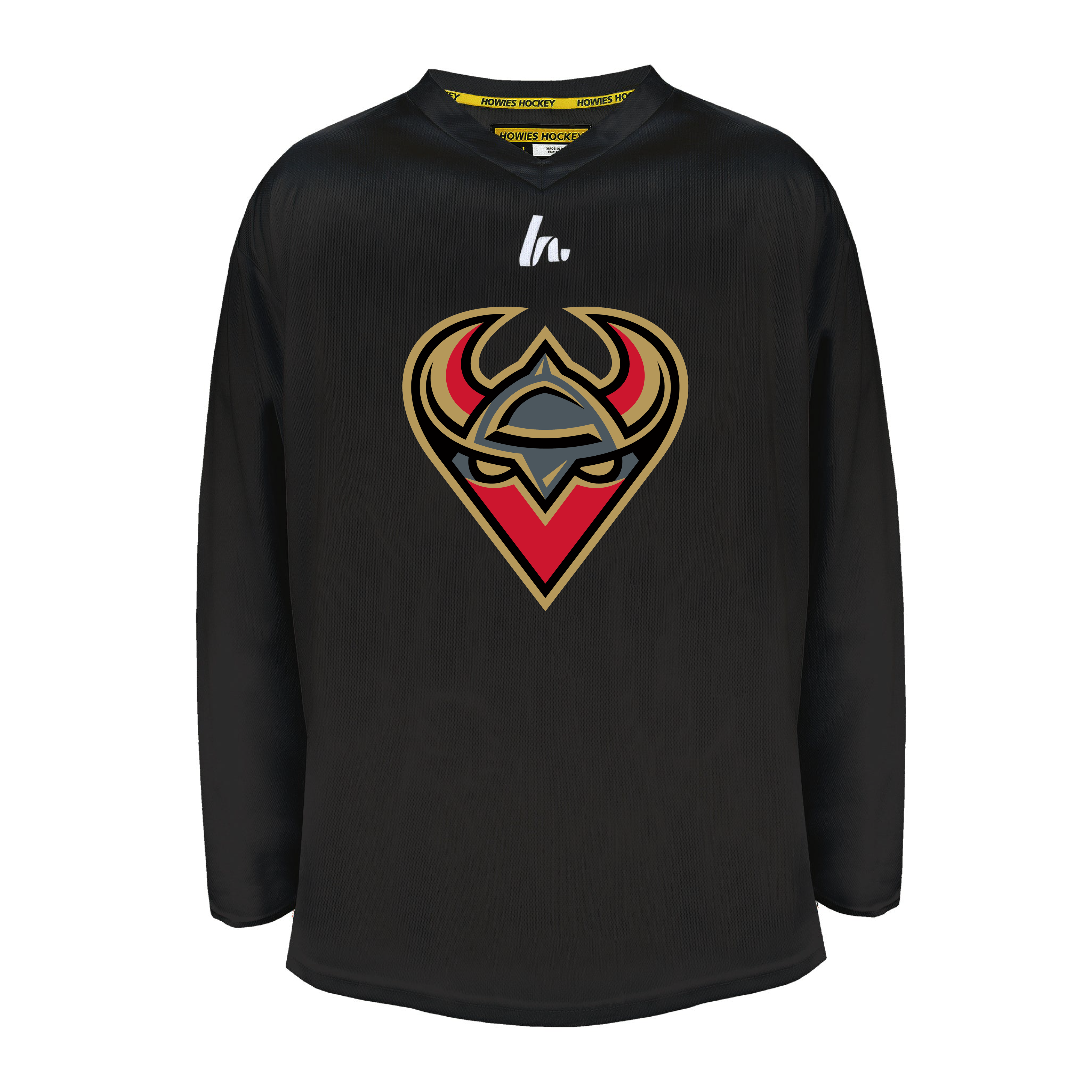 Casselman Vikings Practice Jersey (Official Logo) — Black — Front