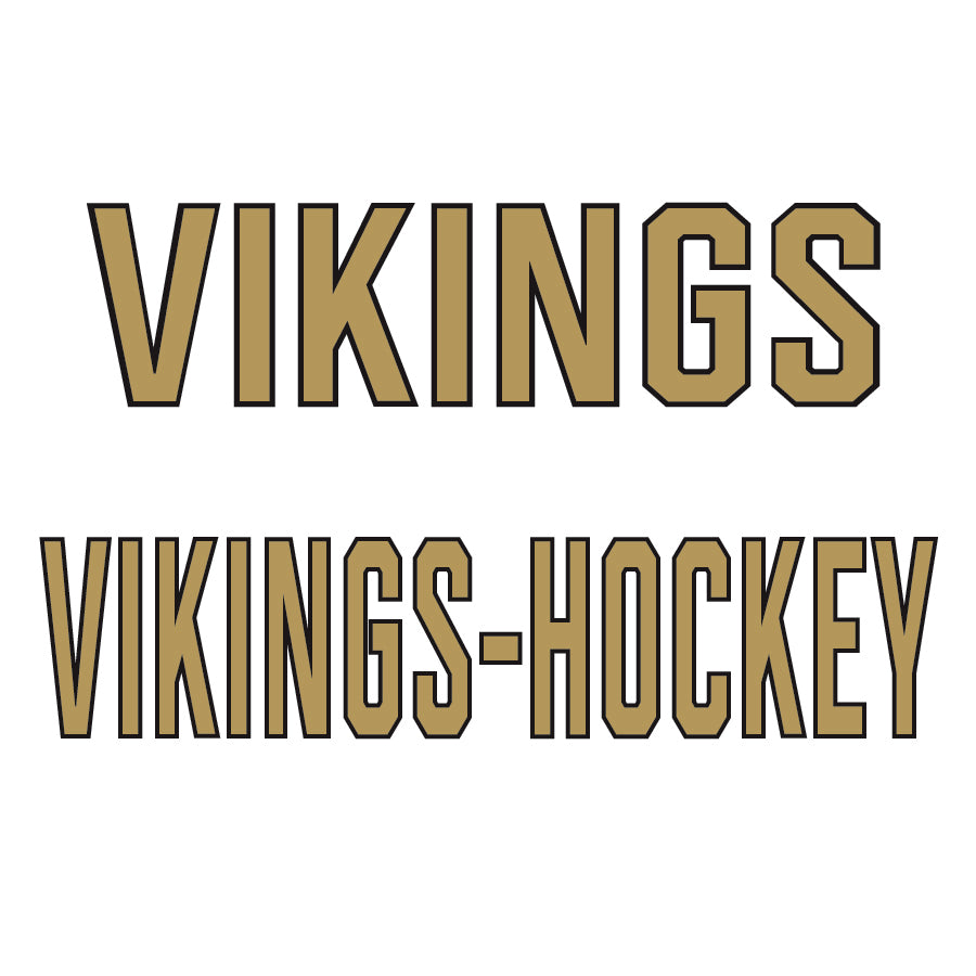 Casselman Vikings 2 inch DTF Print Name on Back of Jersey