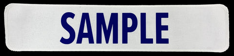 Embrun Panthers 14" Name Bar White with Royal Blue lettering